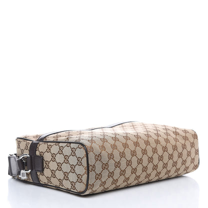 Gucci Monogram Dollar Calfskin Large Camera Case Beige Ebony Testa di Moro Marrone Scuro 4 of 11