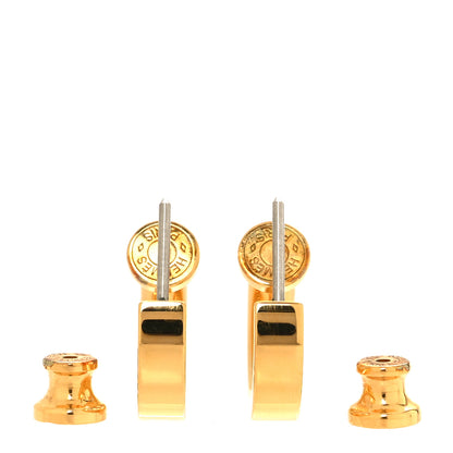 Hermes Gold Swift O'Kelly Earrings Craie 3 of 7