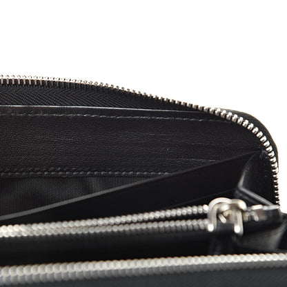 Prada Soft Calfskin Diagramme Zip Around Wallet Black 8 of 8