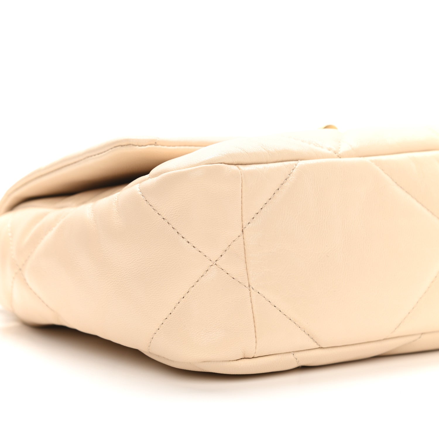 Chanel Goatskin Quilted Medium Chanel 19 Flap Beige 5 of 10