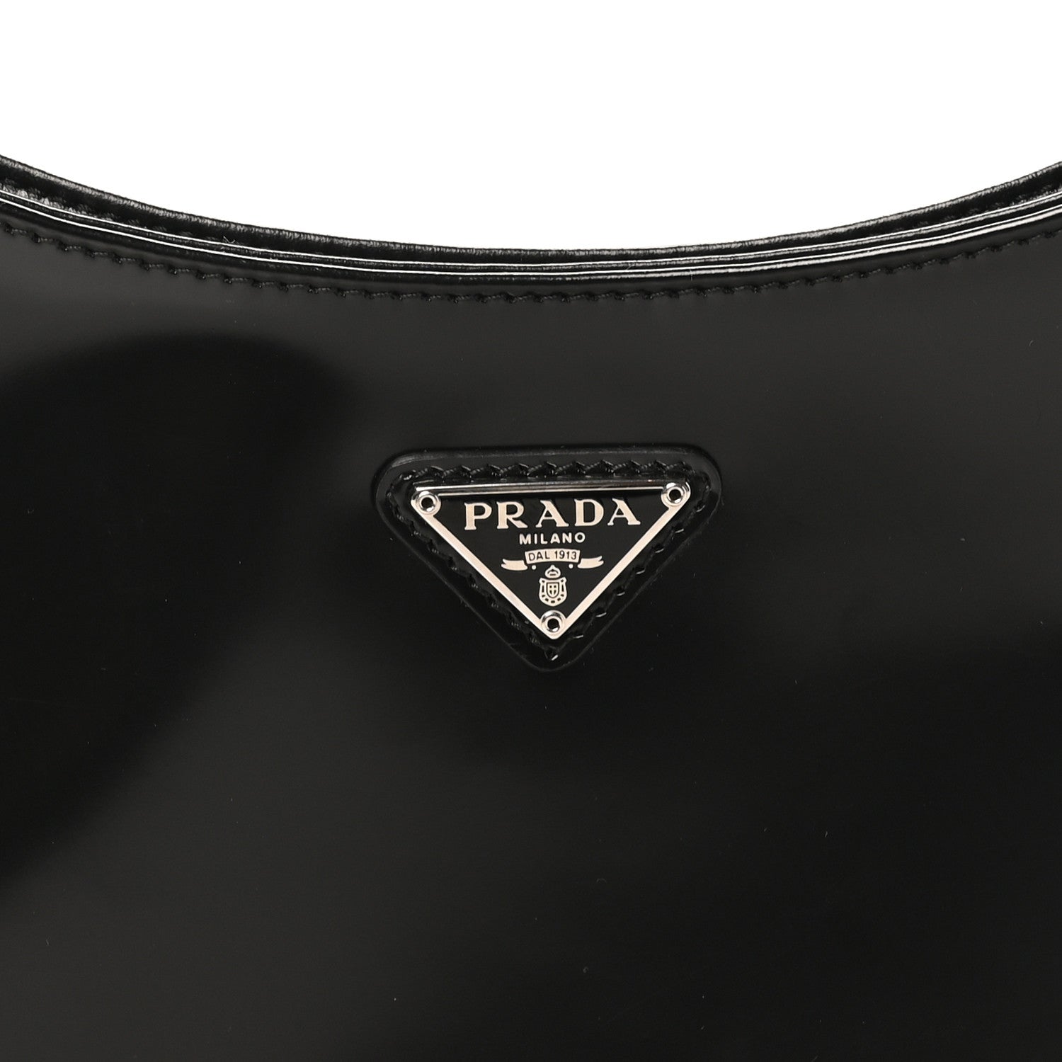 Prada Spazzolato Cleo Shoulder Bag Black 7 of 9