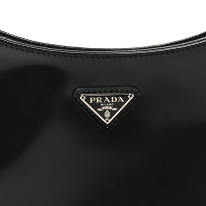 Prada Spazzolato Cleo Shoulder Bag Black 7 of 9
