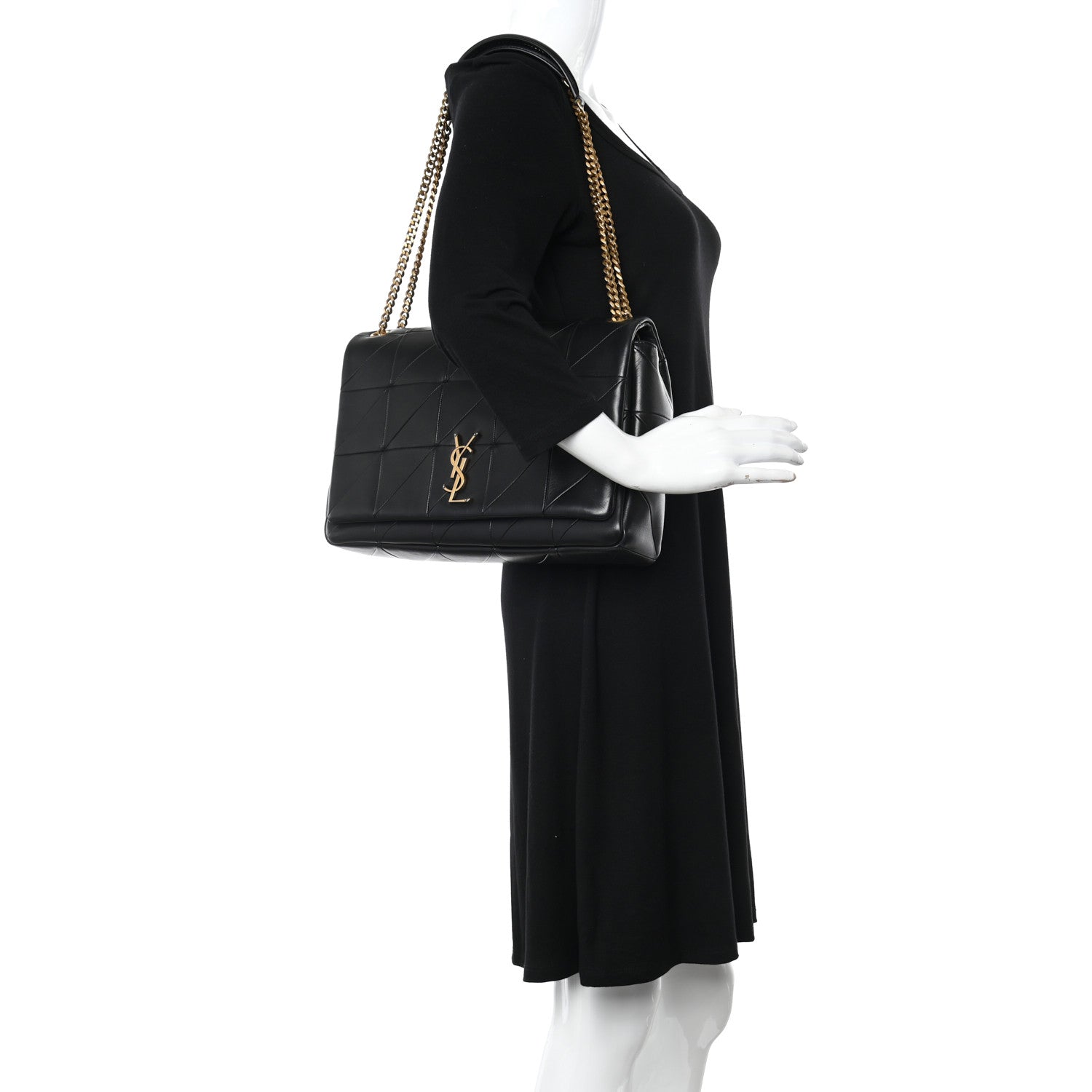 Saint Laurent Lambskin Patchwork Monogram Large Jamie Black 2 of 10