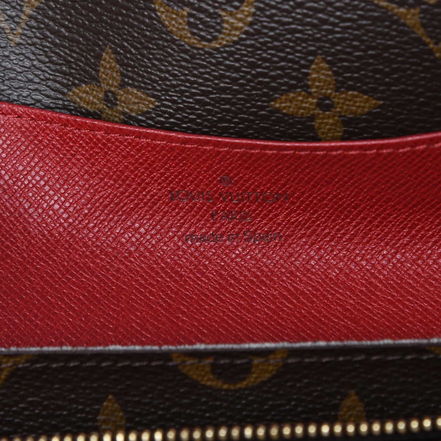Monogram Emilie Wallet Red