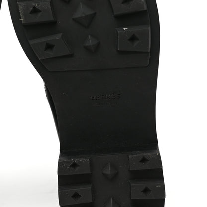 Hermes Glossed Calfskin Funk Ankle Boots 40 Black 6 of 8