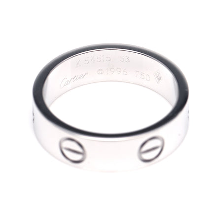Cartier 18K White Gold 5.5mm LOVE Ring 53 6.5 5 of 5