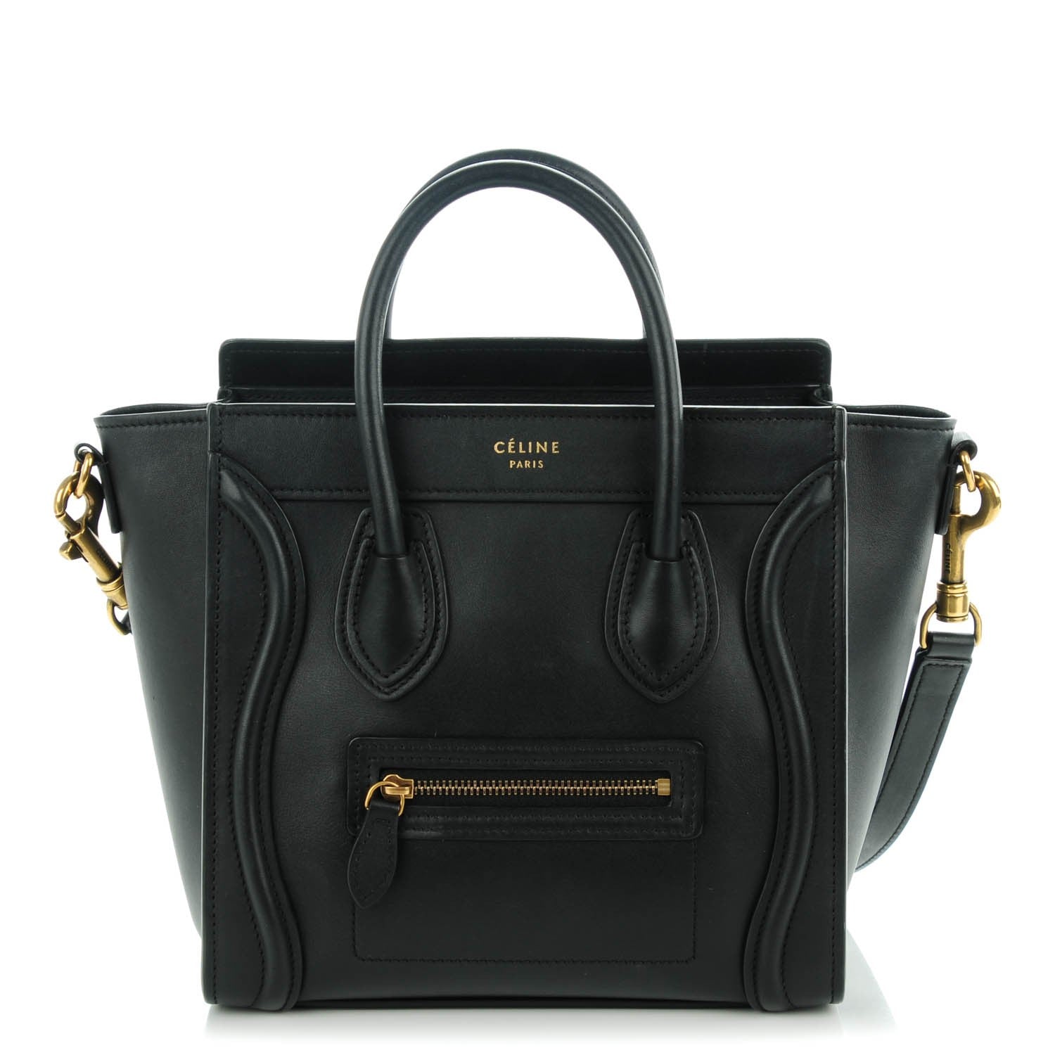 Celine Smooth Calfskin Nano Luggage Black 1 of 7