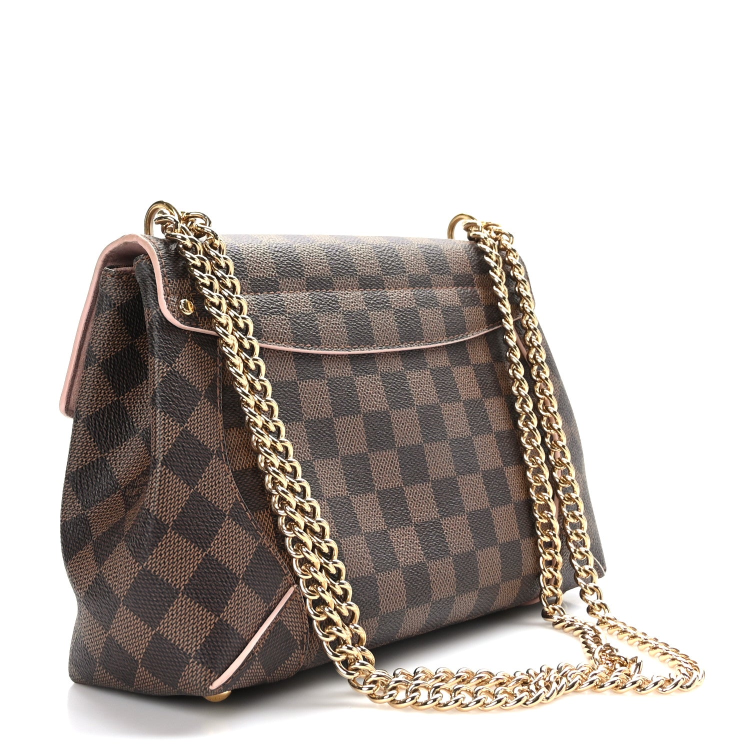 Louis Vuitton Damier Ebene Caissa Clutch Rose Ballerine 3 of 9