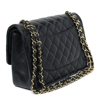 Chanel Lambskin Quilted Jumbo Double Flap Black 2 of 5