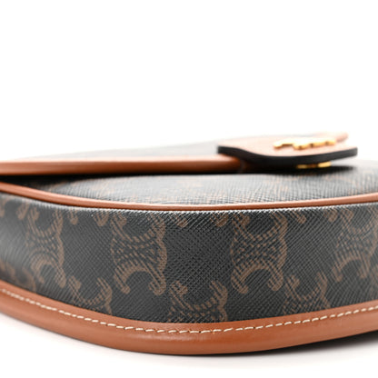Celine Canvas Calfskin Triomphe Mini Besace Tan 8 of 10