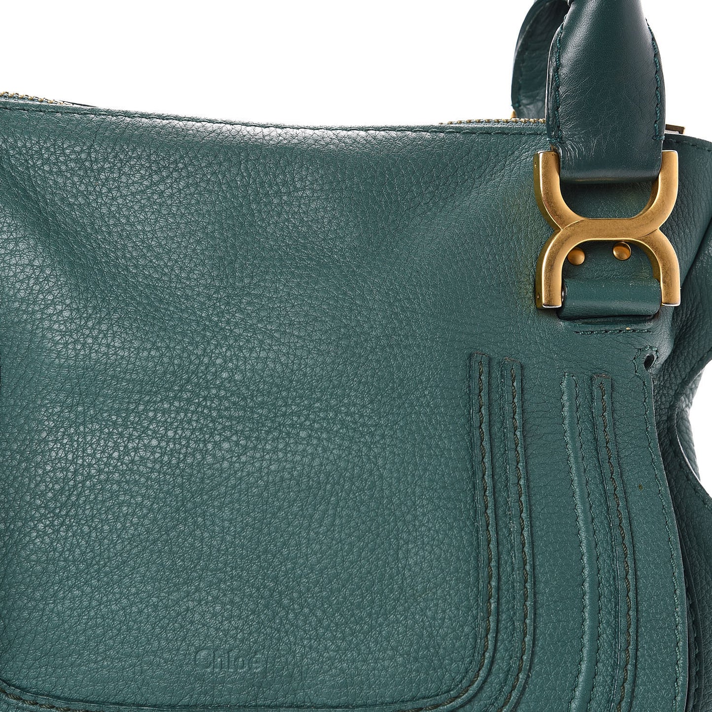 Calfskin Medium Marcie Satchel Emerald