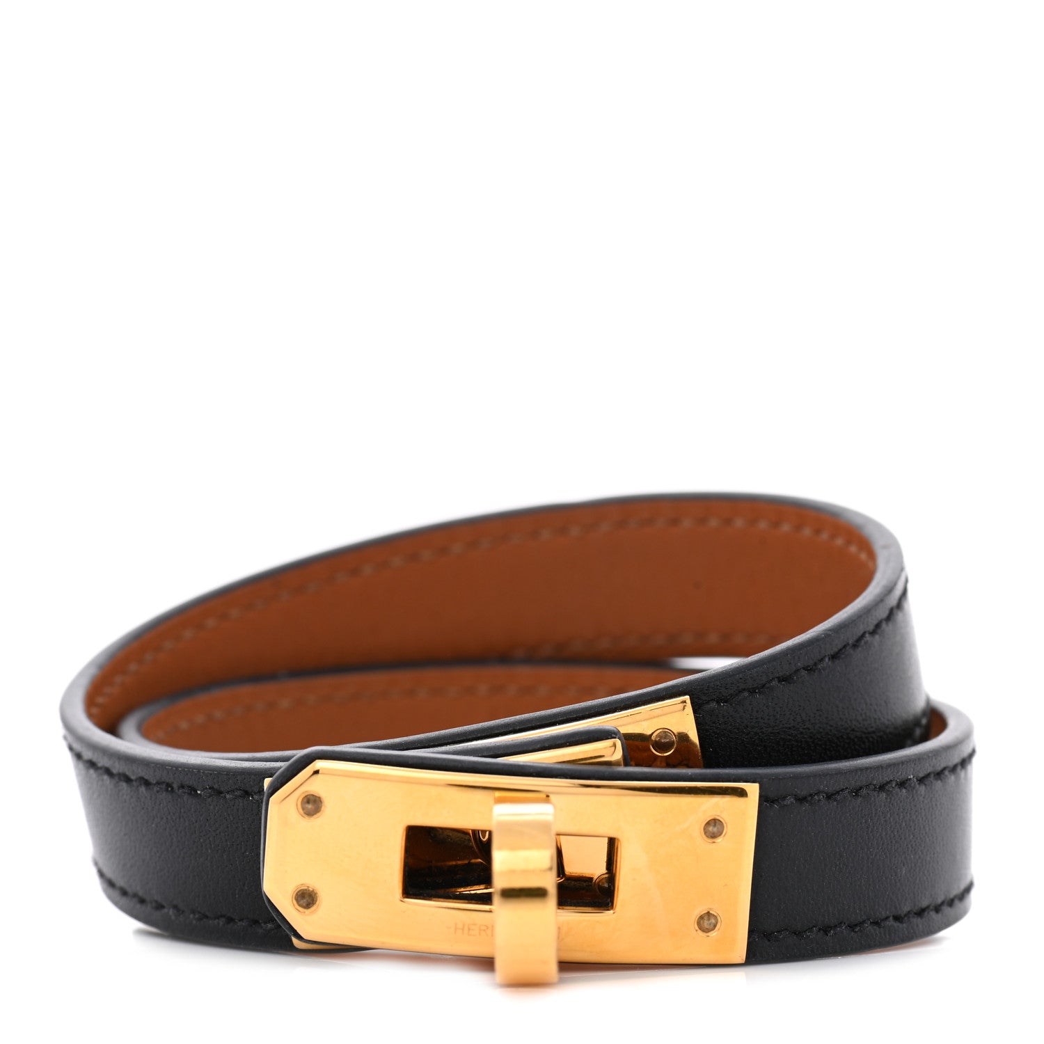 Hermes Box Kelly Double Tour Bracelet S Black 1 of 12