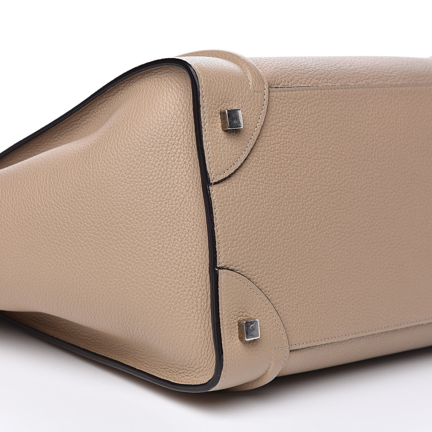 Celine Drummed Calfskin Mini Luggage Dune 8 of 13