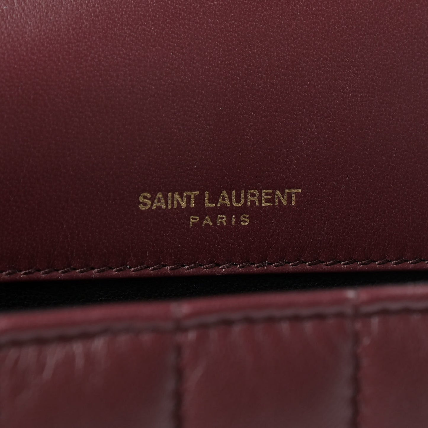 Lambskin Matelasse Monogram Medium Vicky Chain Bag Dark Legion Red