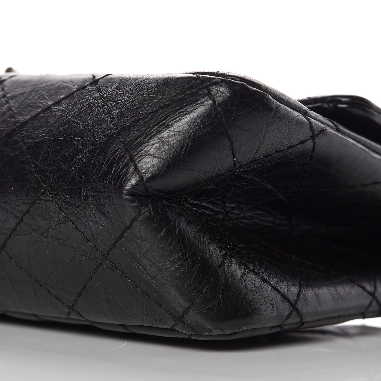 Aged Calfskin Quilted 2.55 Reissue 226 Flap Black