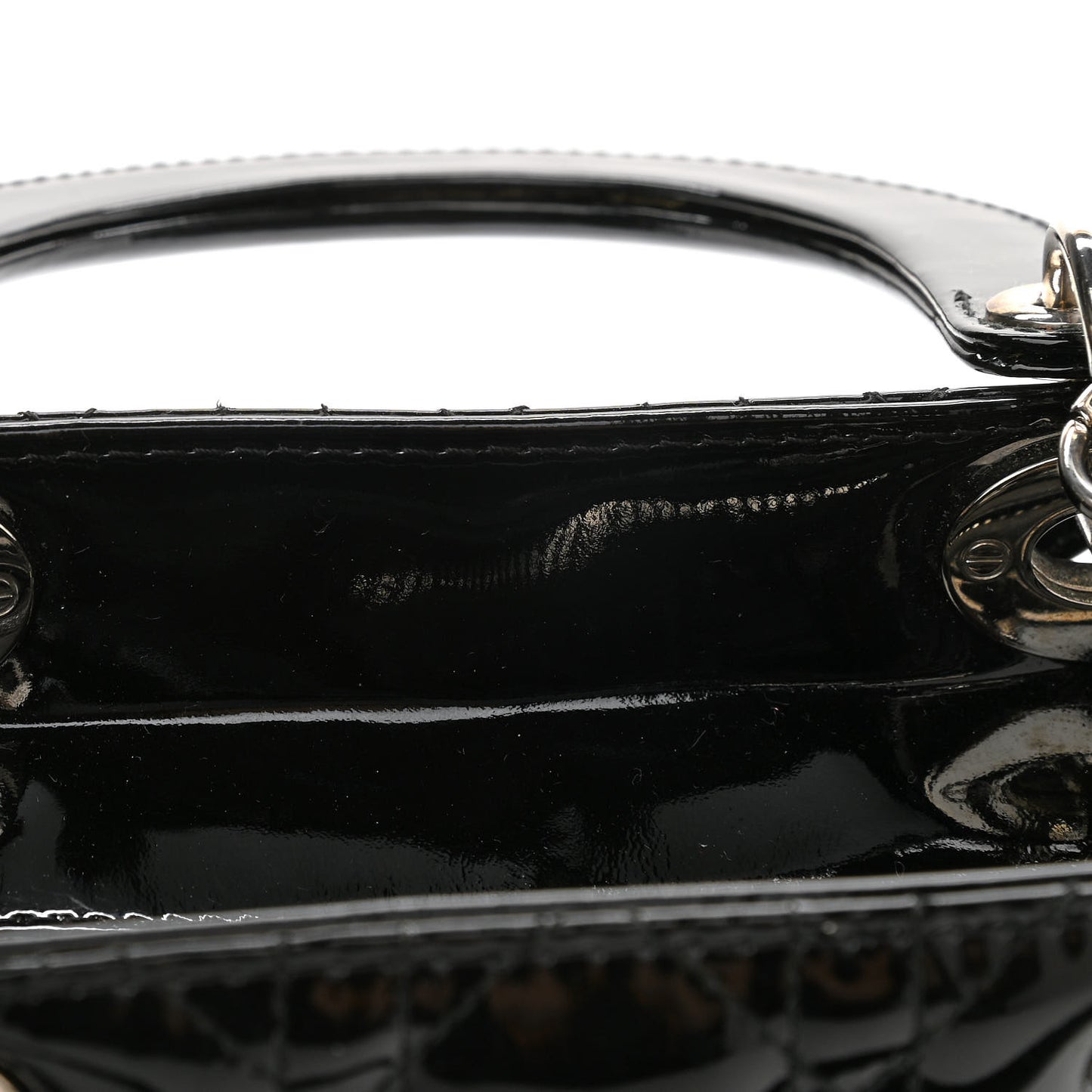 Patent Cannage Medium Lady Dior Black