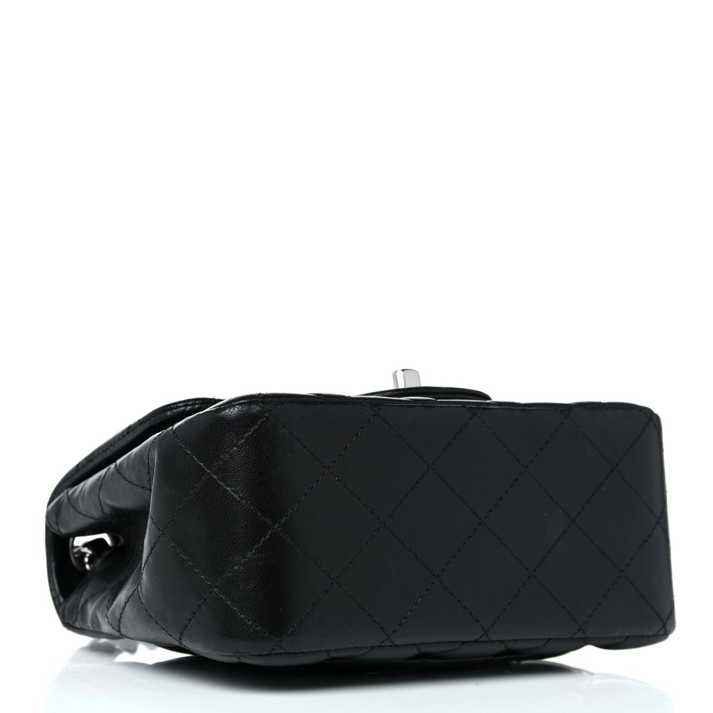 Lambskin Quilted Mini Square Flap Black
