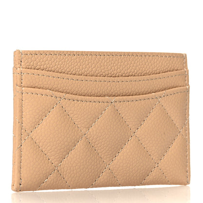 Chanel Caviar Quilted Card Holder Beige 3 of 9