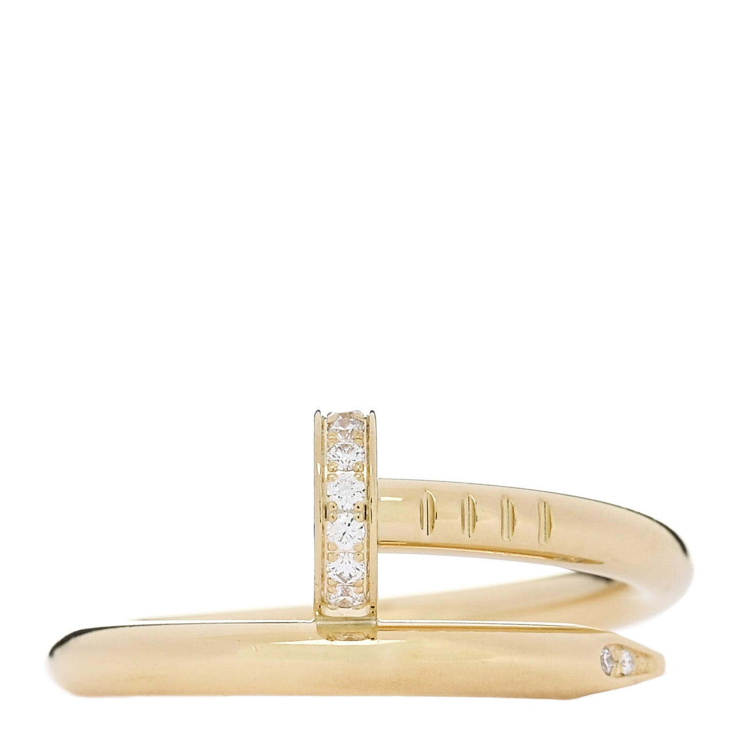 18K Yellow Gold Diamond Juste Un Clou Ring 55 7.25