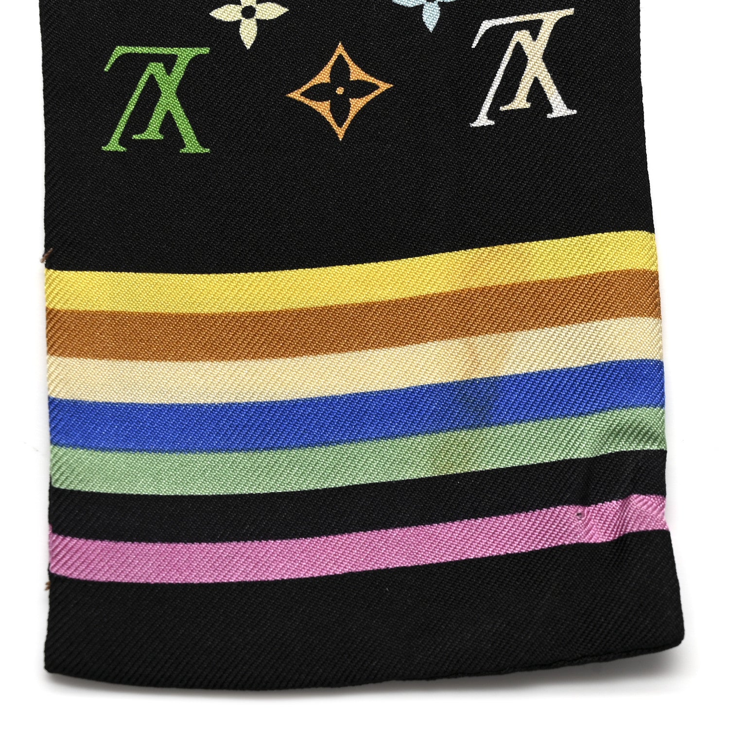 Louis Vuitton LV X TM Silk Monogram Multicolor Bandeau Black 3 of 4