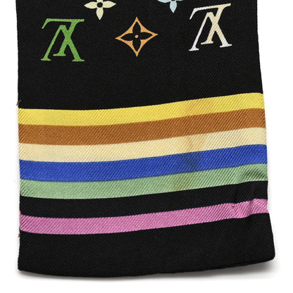 Louis Vuitton LV X TM Silk Monogram Multicolor Bandeau Black 3 of 4