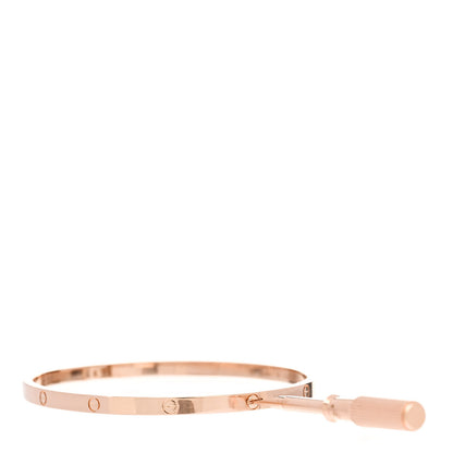 Cartier 18K Pink Gold Small LOVE Bracelet 19 3 of 5