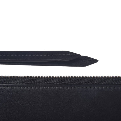 Gucci Calfskin Striped Oversized Bee Zip Pouch White Black 8 of 9
