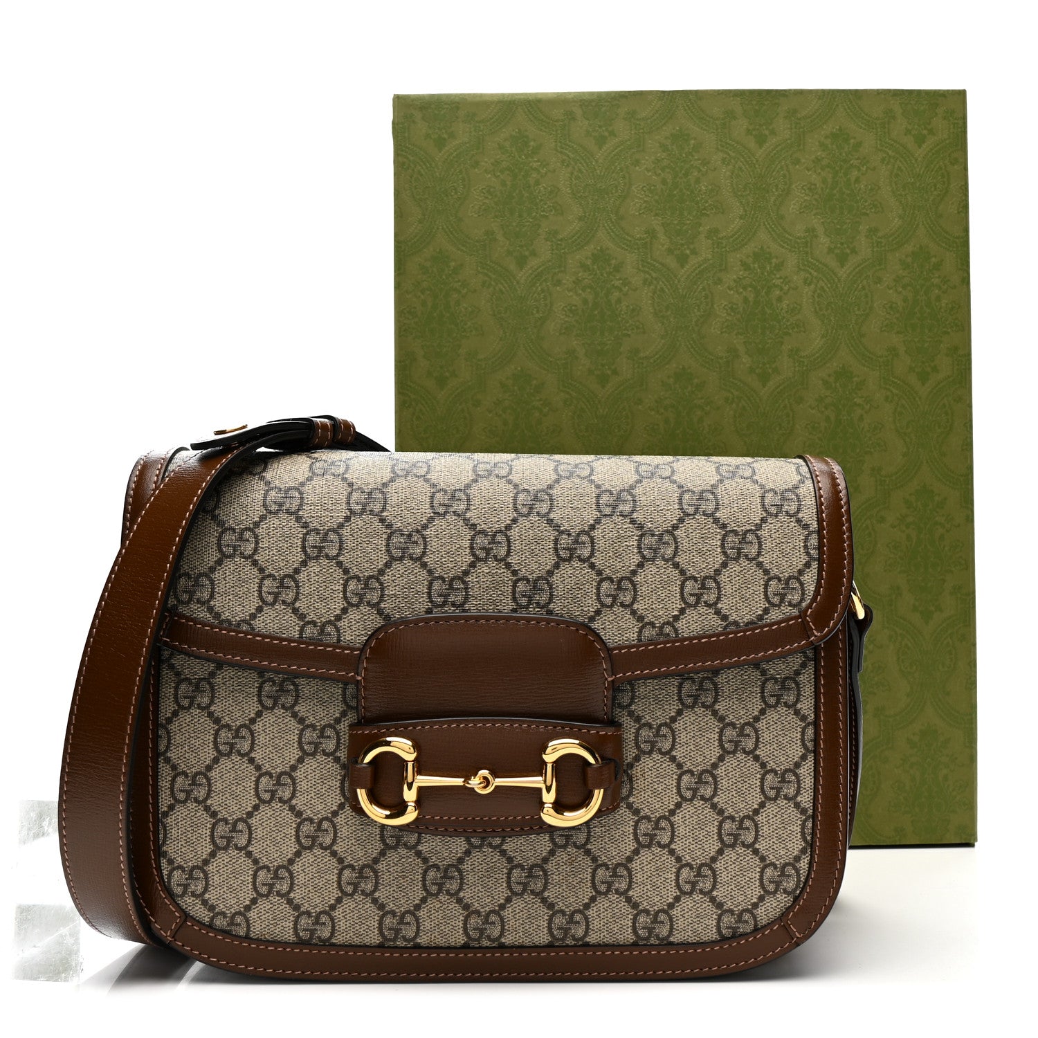 Gucci GG Supreme Monogram Horsebit 1955 Shoulder Bag Beige Brown Sugar 13 of 13