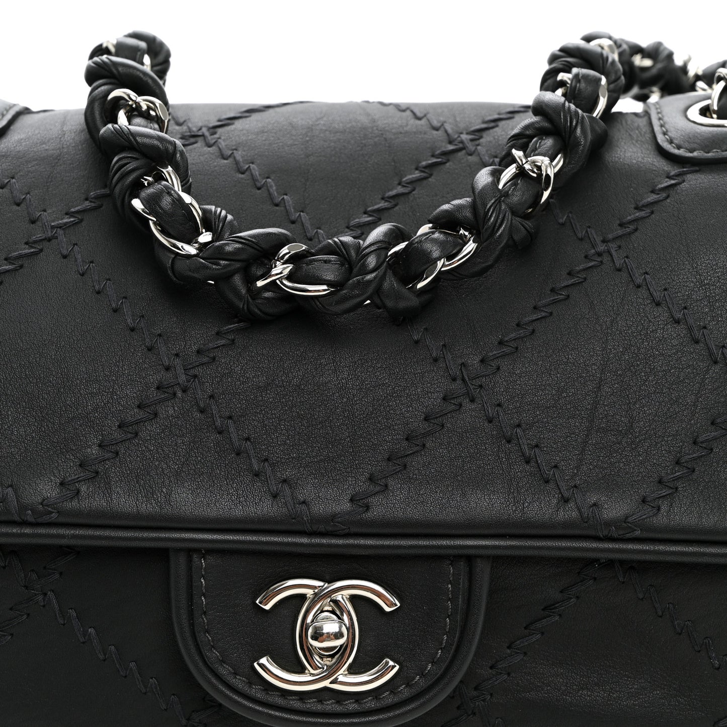 Calfskin Ultimate Stitch Flap Gray