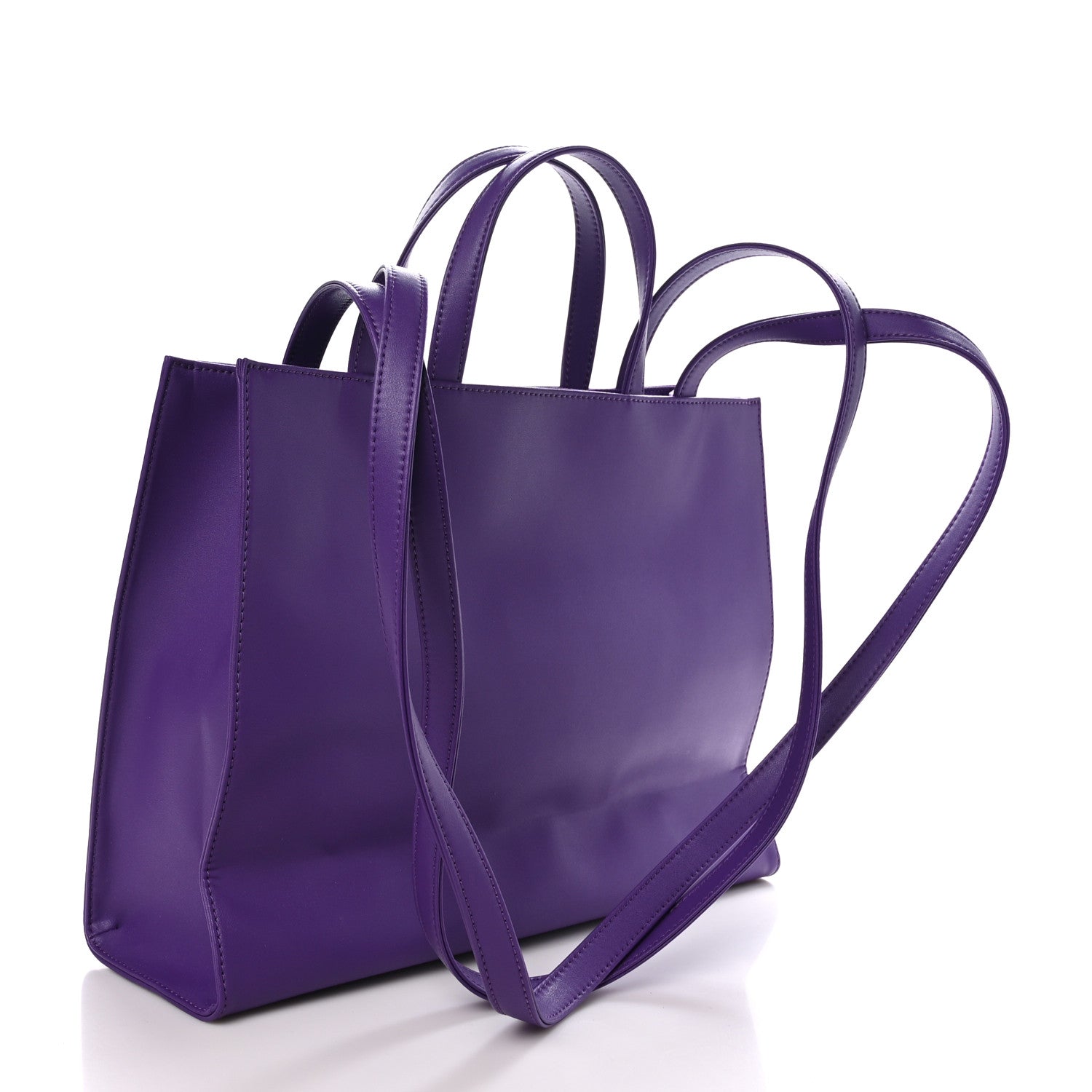 Telfar Vegan Leather Medium Shopping Bag Grape 3 of 9