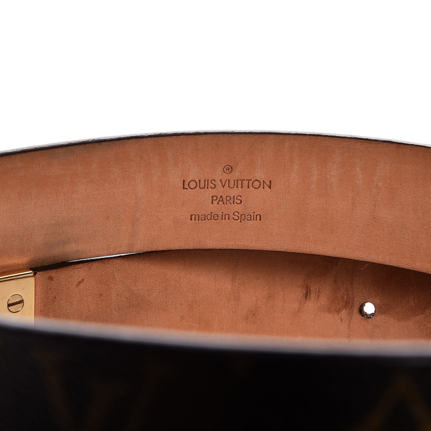 Monogram Ceinture Belt Gold Buckle 85 34