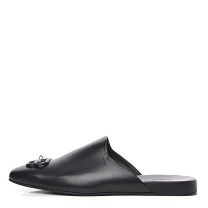 Balenciaga Smooth Calfskin Mens Cozy BB Flat Carrera Mules 43 Black 1 of 9