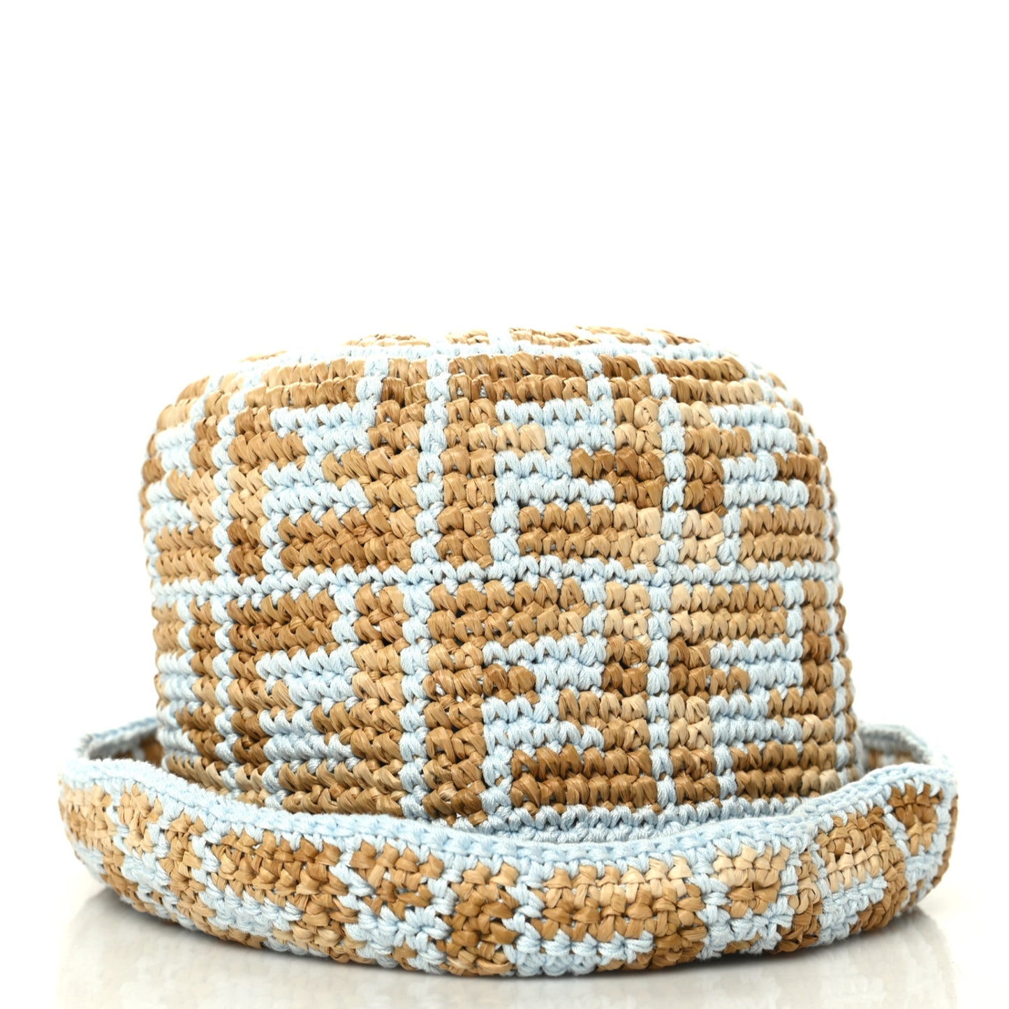 Cotton Rayon FF Woven Bucket Hat M/L Light Blue