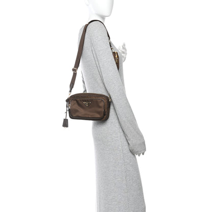 Prada Re-Nylon Saffiano Mini Shoulder Bag Sienna 2 of 9