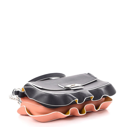 Fendi Vitello Dolce Waves Tri-Color Micro Double Baguette Blue Notte Chantilly 7 of 17