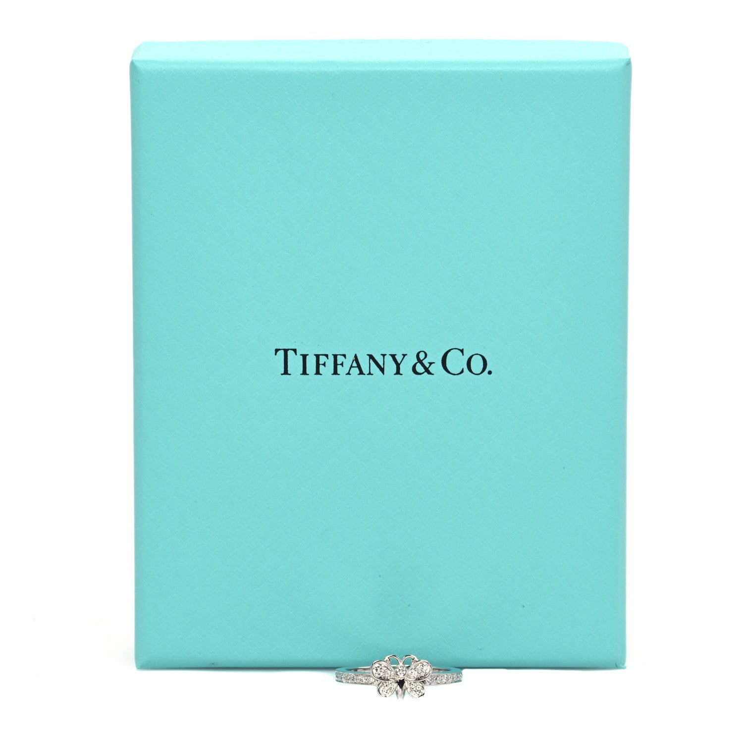 Tiffany Platinum Diamond Enchant Butterfly Ring 50 5.5 7 of 7