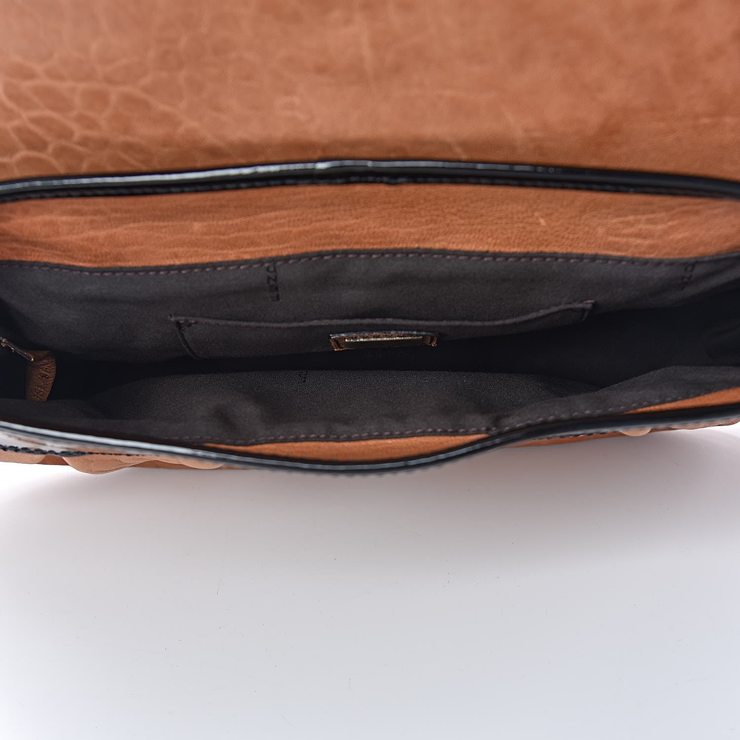 Fendi Nappa Patent B Bag Osso Black 5 of 11