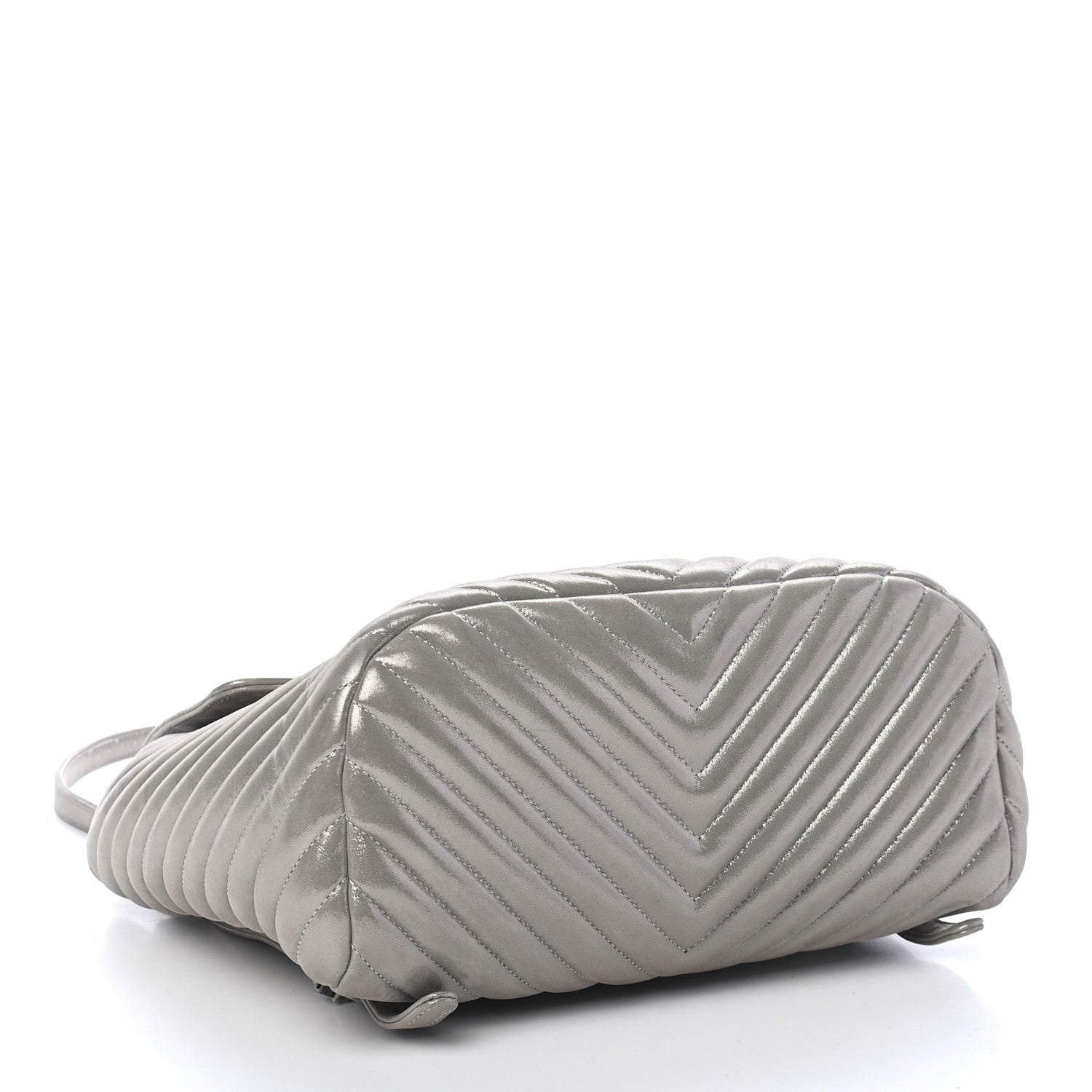 Chanel Metallic Calfskin Chevron Quilted Urban Spirit Backpack Silver 4 of 9