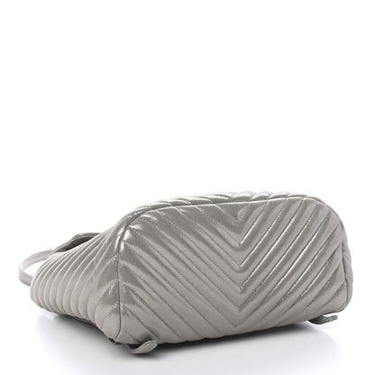 Chanel Metallic Calfskin Chevron Quilted Urban Spirit Backpack Silver 4 of 9