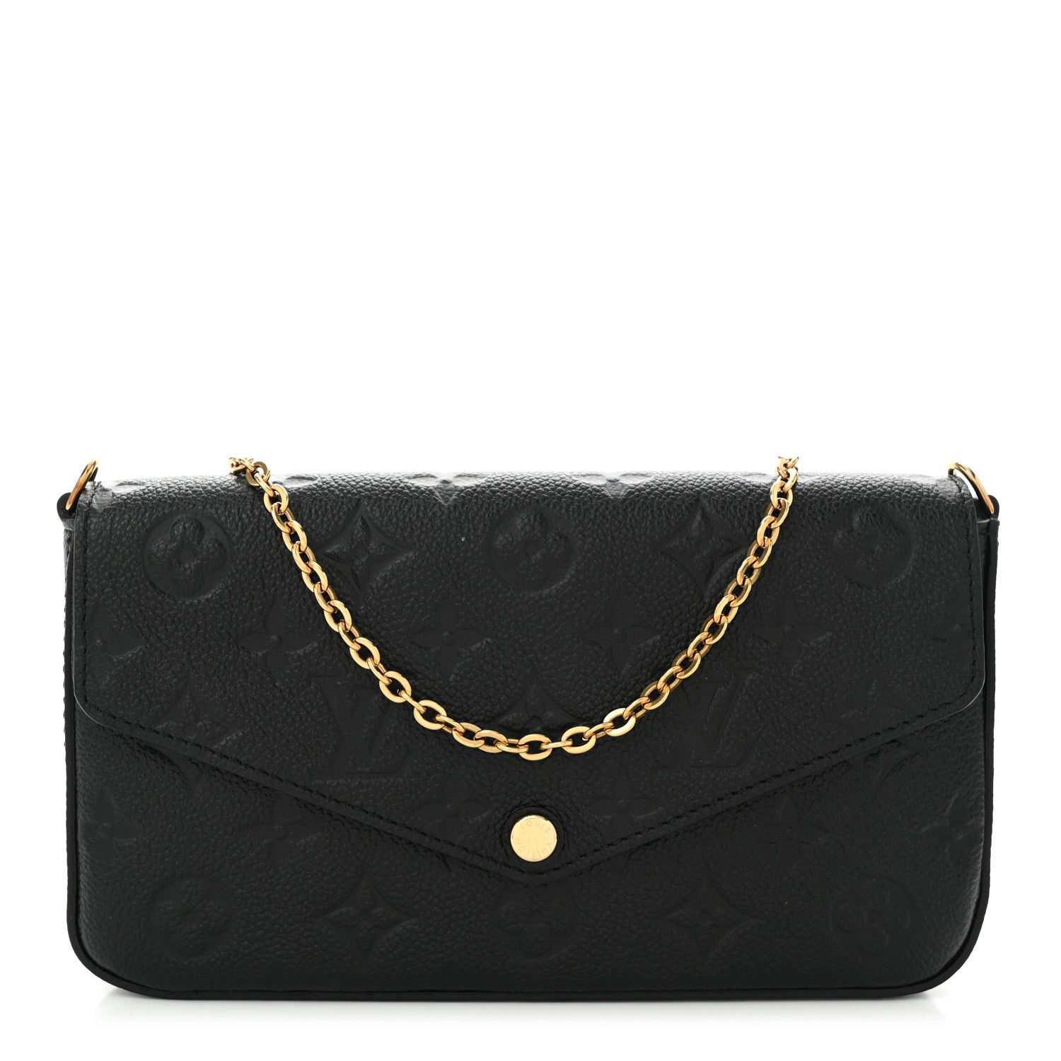 Louis Vuitton Empreinte Pochette Felicie Chain Wallet Black 1 of 11