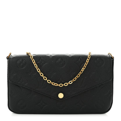 Louis Vuitton Empreinte Pochette Felicie Chain Wallet Black 1 of 11