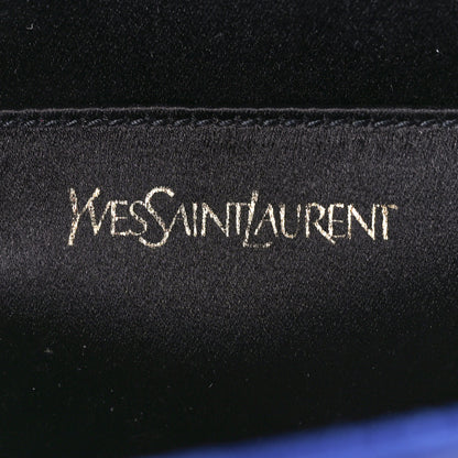 Saint Laurent Patent Calfskin Monogram Large Belle De Jour Clutch Royal Blue 6 of 10