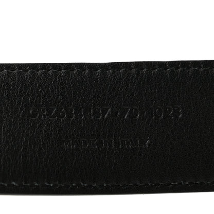 Saint Laurent Lambskin Monogram Cassandre Square Buckle Belt 70 28 Black 6 of 8