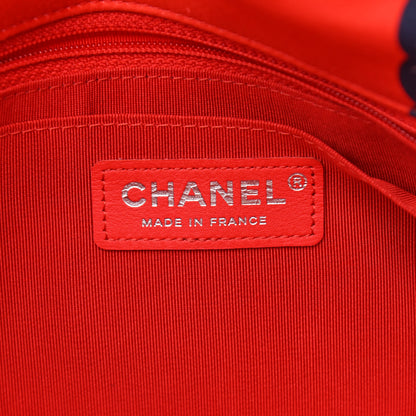 Chanel Silk Chain Printed Medium Single Flap Red 6 of 10