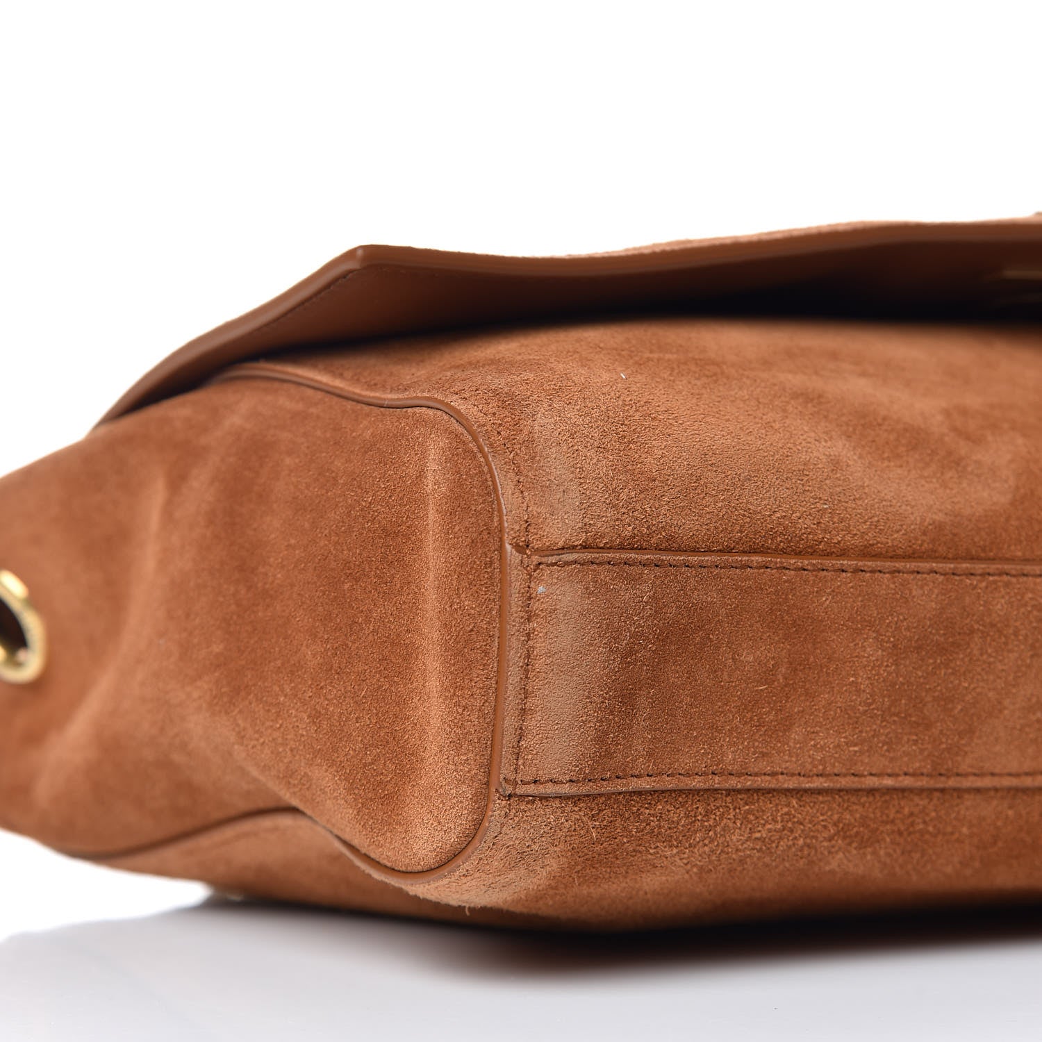 Saint Laurent Smooth Calfskin Suede Medium Reversible Monogram Kate Satchel Light Ochre 10 of 11