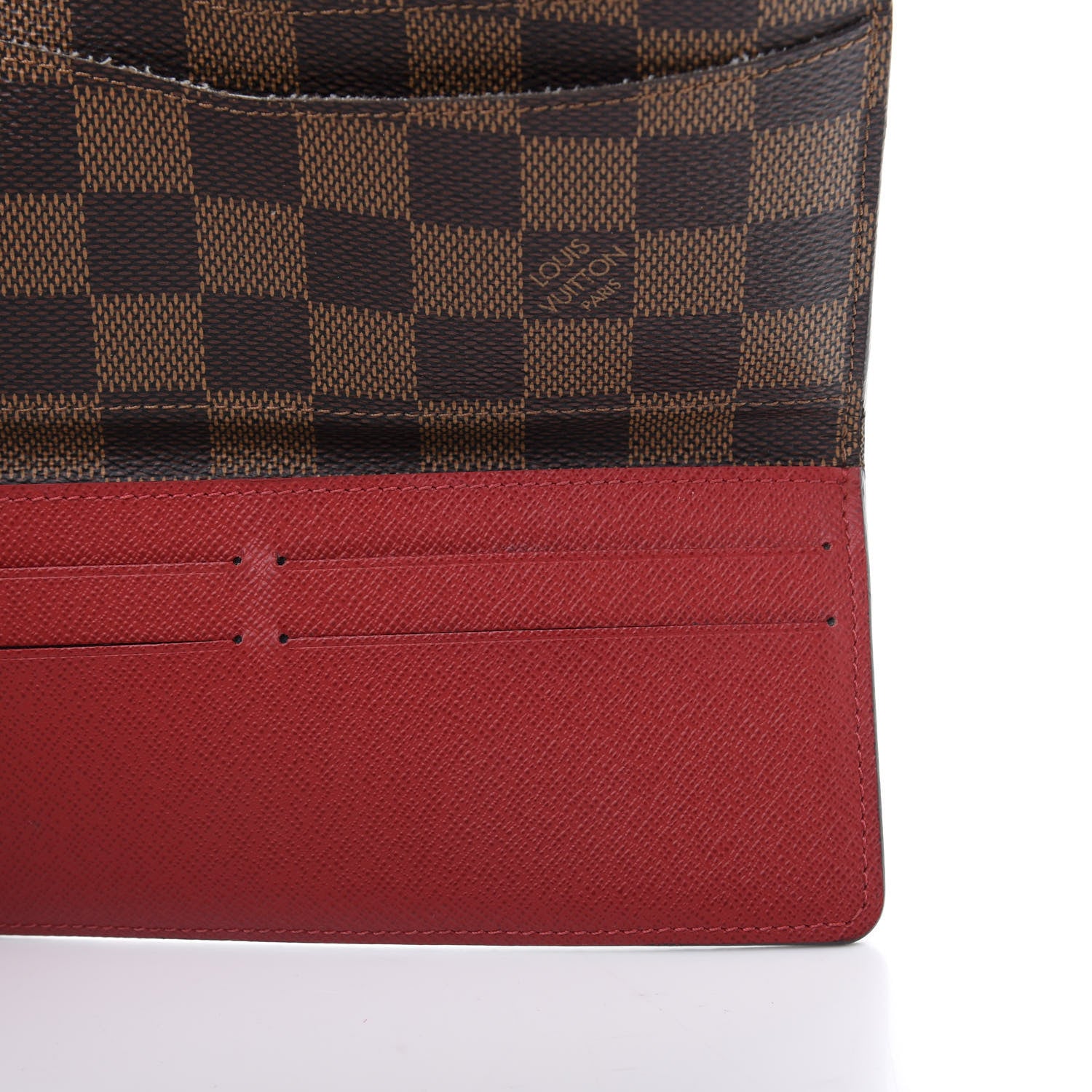 Louis Vuitton Damier Ebene Josephine Wallet Red 12 of 14