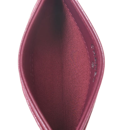 Chanel Metallic Lambskin Camellia Embossed Card Holder Fuchsia 5 of 9