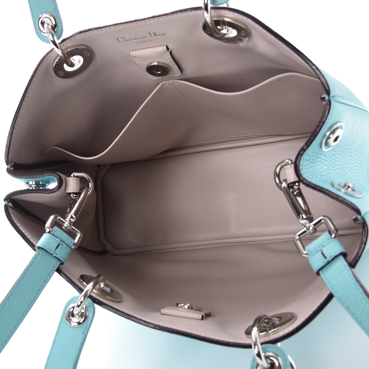 Christian Dior Bullcalf Medium Diorissimo Tote Blue 6 of 16