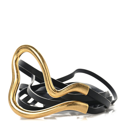 Bottega Veneta Calfskin Wrap Belt Black 1 of 3