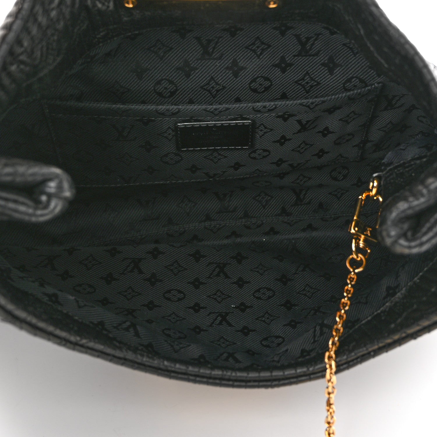 Louis Vuitton Calfskin Quilted Monogram Altair Clutch Black 6 of 7